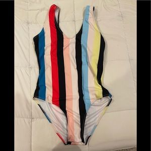 Cupshe Striped one piece swimsuit Never worn
